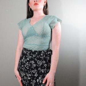 Sage Green Lace Tee